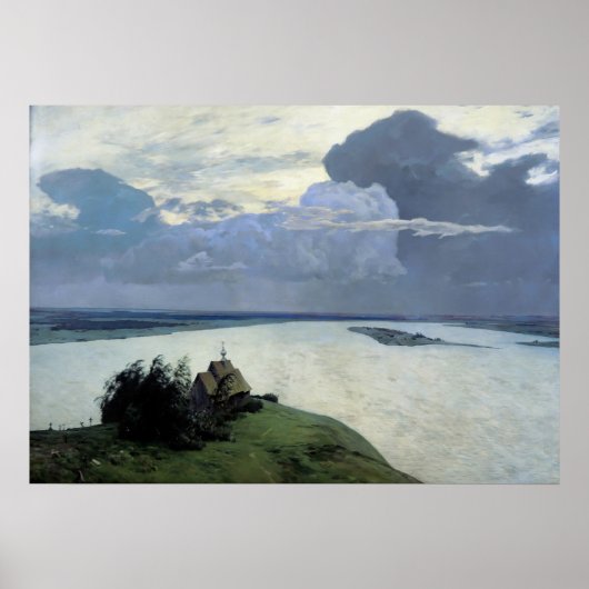 Over Eternal Quiet door Isaac Levitan Poster (Voorkant)