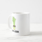 Over Fleek Funny Veggie Leek Pun Koffiemok (Voorkant links)