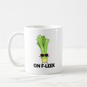 Over Fleek Funny Veggie Leek Pun Koffiemok