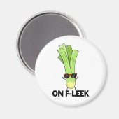 Over Fleek Funny Veggie Leek Pun Magneet (Voorkant / Achterkant)
