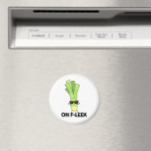 Over Fleek Funny Veggie Leek Pun Magneet (Insitu (Vaatwasser))