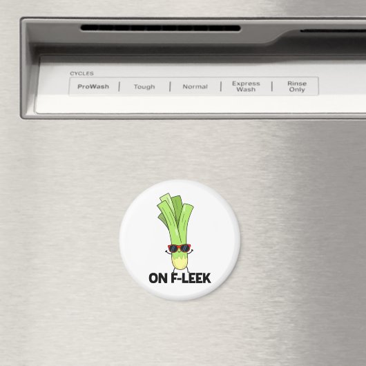 Over Fleek Funny Veggie Leek Pun Magneet (Insitu (Vaatwasser))