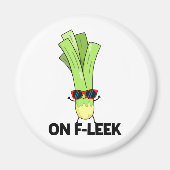 Over Fleek Funny Veggie Leek Pun Magneet (Voorkant)
