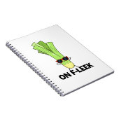 Over Fleek Funny Veggie Leek Pun Notitieboek (Rechterzijde)