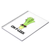 Over Fleek Funny Veggie Leek Pun Notitieboek (Linkerzijde)