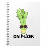 Over Fleek Funny Veggie Leek Pun Notitieboek (Voorkant)