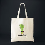 Over Fleek Funny Veggie Leek Pun Tote Bag<br><div class="desc">Op Fleek is Funny Veggie Leek Pun een schattige stelletje prei die op vloek kijkt in zijn zonnebril. Funny Pun cadeau voor familie en vrienden die van groente,  prei en puns houden.</div>