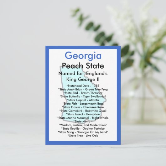 Over Georgië Briefkaart (Staand voorkant)