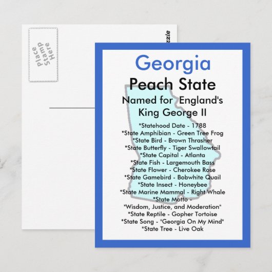 Over Georgië Briefkaart (Voorkant / Achterkant)