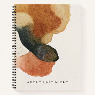 Over Gisternacht | Moderne Abstracte Waterverf Notitieboek