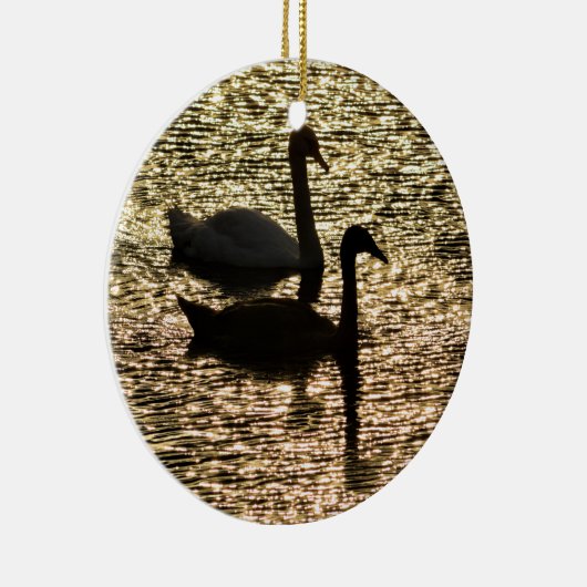 Over Golden Pond Keramisch Ornament (Rechts)