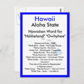 Over Hawaii Briefkaart (Voorkant / Achterkant)