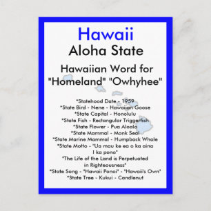 Over Hawaii Briefkaart
