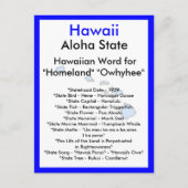 Over Hawaii Briefkaart (Voorkant)