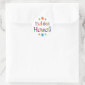Over Hawaii Ronde Sticker (Tas)