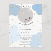 Over het Baby shower Blauwe Kute Kawaii Briefkaart (Voorkant)