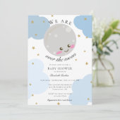 Over het Baby shower Blue Cute Gold Kawaii in Kaart (Staand voorkant)