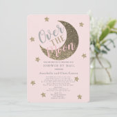 Over het Baby shower Blush Pink per mail Kaart (Staand voorkant)