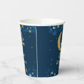 Over het Baby shower goudglitter van de moonmarine Papieren Bekers (Links)