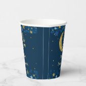 Over het Baby shower goudglitter van de moonmarine Papieren Bekers (Rechts)