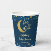 Over het Baby shower goudglitter van de moonmarine Papieren Bekers (Voorkant)