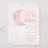 Over het Baby shower Meisje van de Moon & Stars Wa Kaart (Voorkant)