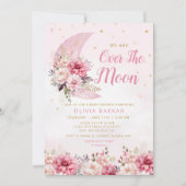 Over het Baby shower Meisje van de Moon & Stars Wa Kaart (Voorkant)