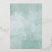 Over het Baby shower "Mon Eucalyptus Navy Gold" Folie Uitnodiging (Achterkant)