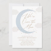 Over het Baby shower Moon Blue Boy Kaart (Voorkant)