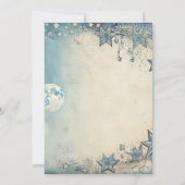 Over het Baby shower Moon Blue Boy Kaart (Achterkant)