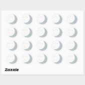 Over het Baby shower Moon Blue Boy Ronde Sticker (Vel)