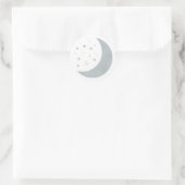 Over het Baby shower Moon Blue Boy Ronde Sticker (Tas)