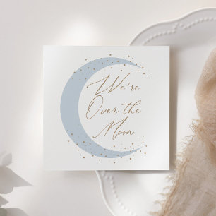 Over het Baby shower Moon Blue Boy Servet