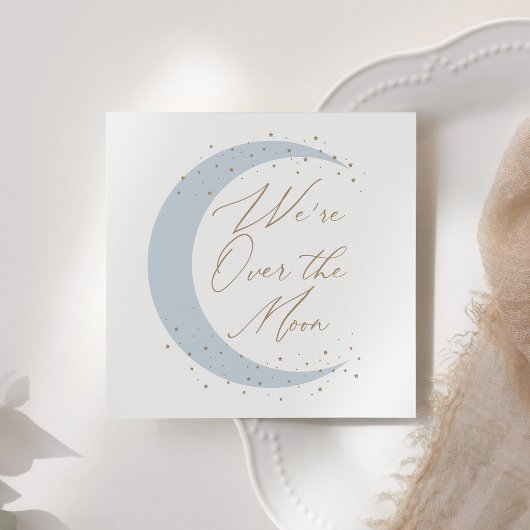 Over het Baby shower Moon Blue Boy Servet