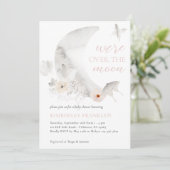 Over het Baby shower Moon Boho Girl Kaart (Staand voorkant)