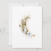 Over het Baby shower Moon Boho Gold Dust & Clouds Kaart (Achterkant)