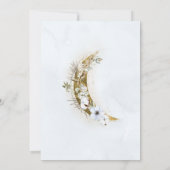 Over het Baby shower Moon Boho Gold Dust & Clouds Kaart (Achterkant)