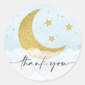 Over het Baby shower Moon Boy Favor Sticker (Voorkant)