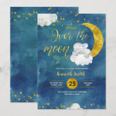 Over het Baby shower Moon Elephant Kaart (Voorkant / Achterkant)