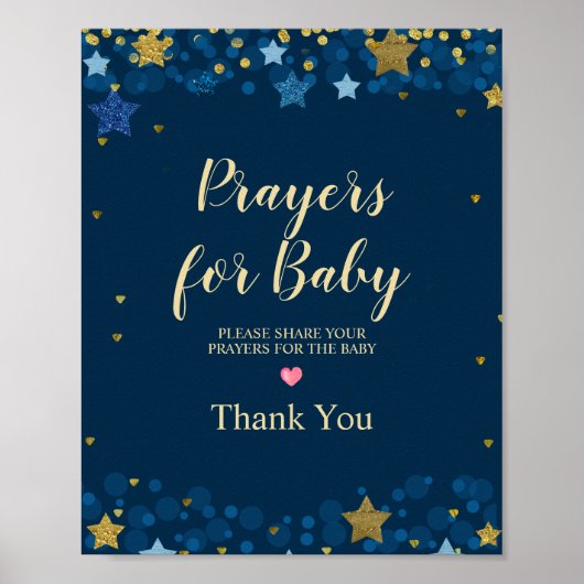 Over het Baby shower Moon gebeden voor Baby Poster (Voorkant)