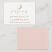Over het Baby shower Moon Girl Boeken voor Baby Informatiekaartje (Voorkant / Achterkant)