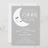 Over het Baby shower Moon Girl Kaart (Voorkant)