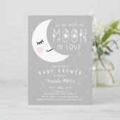 Over het Baby shower Moon Girl Kaart (Staand voorkant)