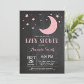 Over het Baby shower Moon Girl Kaart (Staand voorkant)
