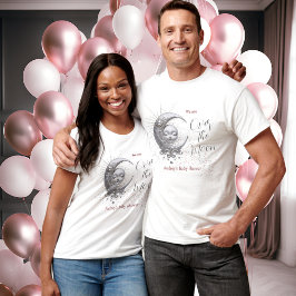 Over het Baby shower Moon Girl T-shirt