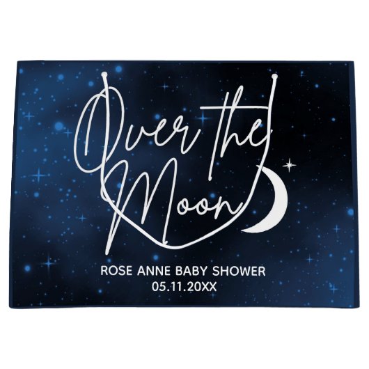 Over het Baby shower Moon Groot Cadeauzakje (Voorkant)