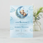 Over het Baby shower Moon Kaart (Staand voorkant)