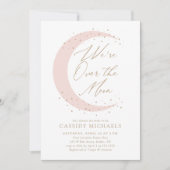 Over het Baby shower Moon Pink Girl Kaart (Voorkant)