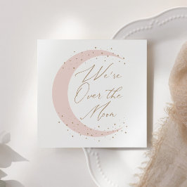 Over het Baby shower Moon Pink Girl Servet