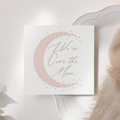 Over het Baby shower Moon Pink Girl Servet